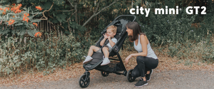 Baby Jogger City Mini GT2 stroller. With Mum and son