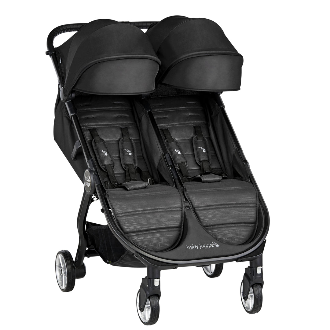 double stroller new zealand City Tour™ 2 Double Stroller - Pitch Black