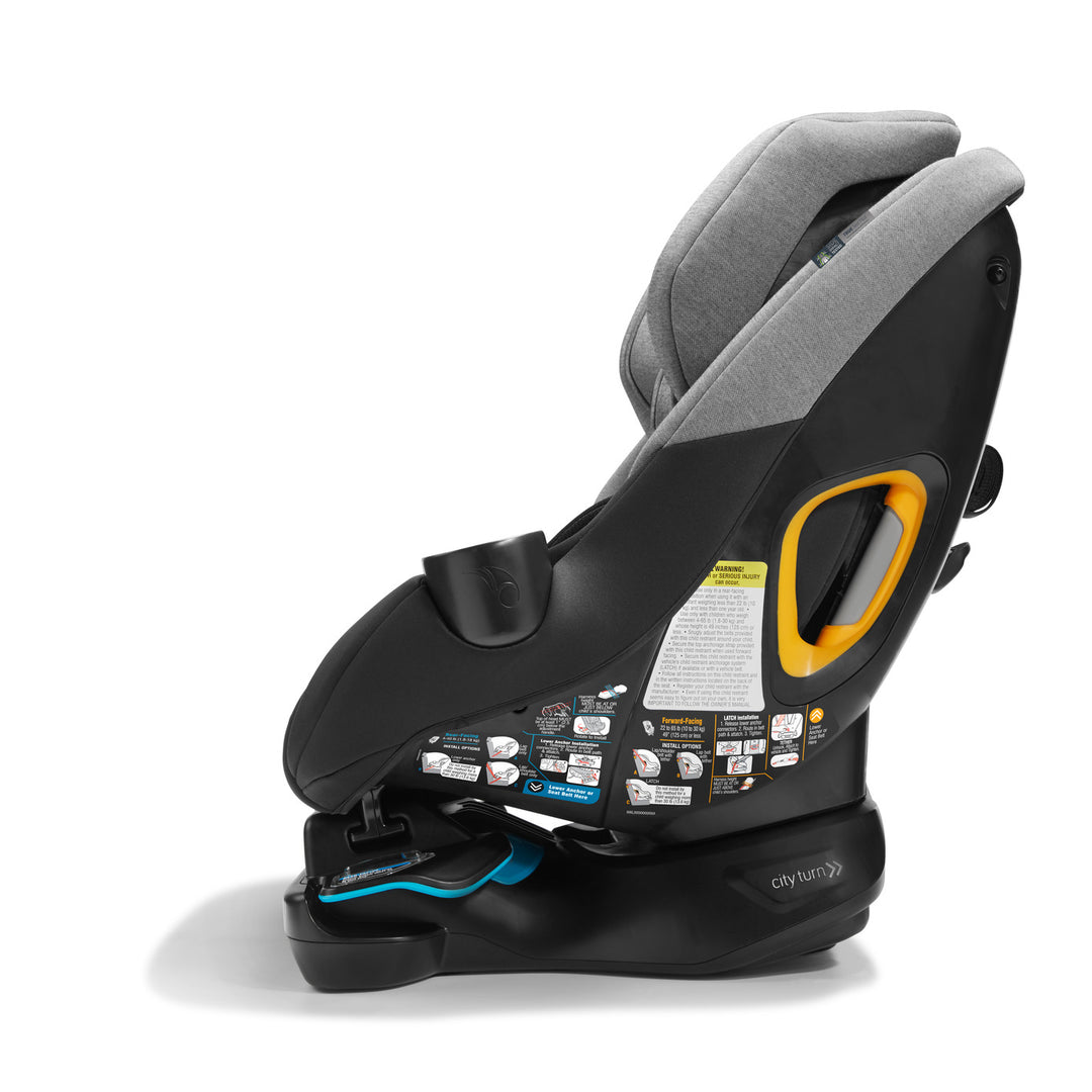 Car seat that turns to the side top